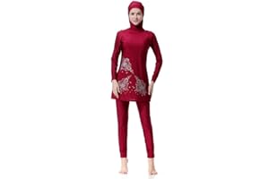 WOWDECOR Costumi da bagno islamici musulmani per donne ragazza copertura completa Burkini nuoto Beachwear