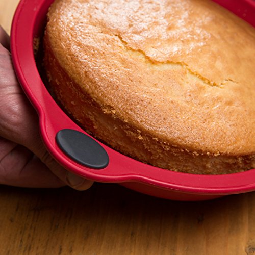 Levivo Silikon Kuchen-Backform / Silikon-Kuchenform ∅ 20 cm, Rot - 3