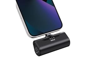 iWALK Mini Portable Charger 4500mAh Ultra-Compact Power Bank Small and Cute Battery Pack Compatible with iPhone 14/13/13 Pro/13 Pro Max /12/12 Pro/12 Pro Max/11 Pro/XR/X/8/Plus，Airpods and More,Black