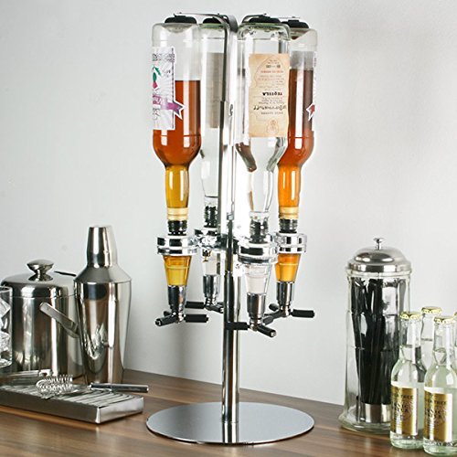 4 Flasche Getränk Ständer Drink Wine Spender Solo Optic Spirit Drinkware Set - 4