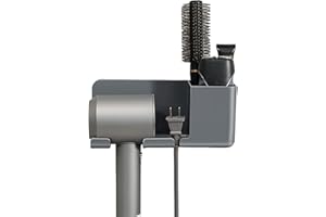 MultiValue Uchwyt na suszarkę do włosów, ścienny, bez wiercenia, gładki, odporny na ścieranie uchwyt do suszarki do włosów, samoprzylepny, z tworzywa sztucznego, bez wiercenia, z uchwytem wtykowym i