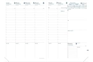 Quo Vadis 024006Q Agenda PRENOTE Lingua italiana Anno 2026 Formato 21x29,7cm Settimanale 13 Mesi Dicembre-Dicembre Carta Bianca Ricambio Agenda Blisterato Copertina in Cartone Bianco