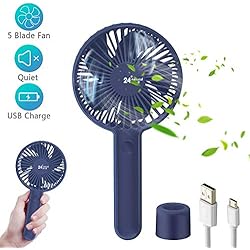 TedGem Ventilateur USB, Mini Ventilateur PC Ventilateur de Poche Ventilateur Silencieux Ventilateur PC Portable USB Ventilateur pour Camping, Bureau, Sport, Voyage, Alimenté par USB(3 Vitesse)