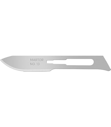 MARTOR 10 x scalpelmesje, vervangmesjes grafisch mes, hobbymesje, ontbramer, 5,9 mm, scherp, voor eenmalig gebruik, nr. 11