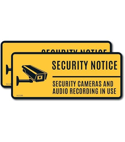 Adesivo Funzionamento CCTV, Segnale Di Avviso Telecamere,防水, Laminato, 15x20cm