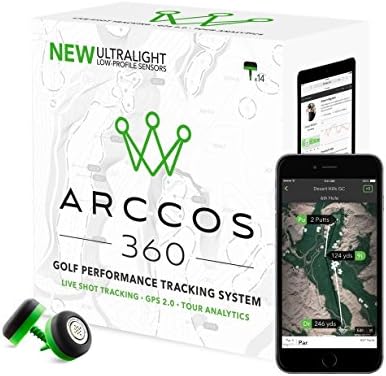 Arccos Golf Unisex 360 Golf Performance Tracking System, Black|Green, L