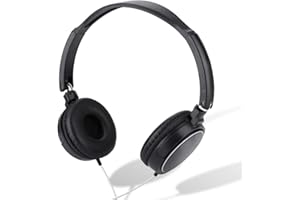 Tosuny Słuchawki nauszne, składany, przewodowy zestaw słuchawkowy Bluetooth, kompaktowe, stereo, dźwięk HiFi, słuchawki z regulowaną opaską na głowę