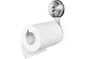 Portarrollos de Papel higiénico JOMOLA Soporte para Papel higiénico con Ventosa Extraíble Portarrollos Baño Acero Inoxidable Plata