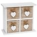 Produktbild Shabby Chic Provence Heart Square Four Drawer Mini Chest by Shudehill Gifts