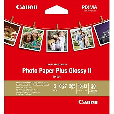 Canon PT-201 Papier Photo Brillant Format Carré 13x13cm (20 feuilles)