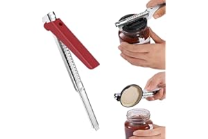 ZISWIN Effortless Arthritis Jar Opener for Seniors,Non-Slip Bottle Opener - Manual Can Opener - Multifunctional Lid Opener for Weak Hands Seniors (Red-1PCS)