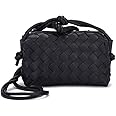 Small Crossbody Shoulder Bag for Women, Mini Camera Bag Card Holder Wallet Purse and Hand-Woven Handbags