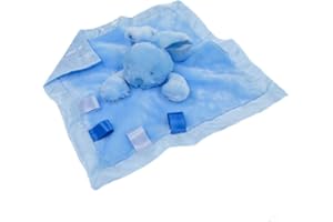 Tillfield Soft Touch Baby Bunny Comforter/Security Blanket (Blue)