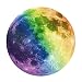 Produktbild Forepin® Durchmesser 40cm*40cm Selbstklebend Runde Mond Wandaufkleber Dekoration Leuchten im Dunkeln Wandkunst -Abziehbilder für Kinder Schlafzimmer, Haus und Büro Dekoration - Multi Color