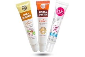 NICKAKNEWYORK NK lip therapy Restore suppleness to chapped Lips with this Rich in jojoboil and Vitanmin A & E Instantly Moisturize, Shea Butter, Coco a Butter and Lip Oil flavoured by Nicka K (Multi Pack Of 3).