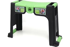 Tec Hit 390025 Taburete de Jardinería con Descansa Rodillera, Multicolor (Negro / Verde)