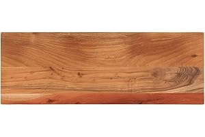 vidaXL Tablero de Mesa Rectangular de Madera Maciza de Acacia 70x30x2,5 cm, Superficie para Mesa de Centro