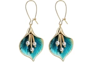 YAZILIND Ginkgo Biloba Shape Dangle Stud Earrings Imitation Pearl Charm Alloy Jewellery for Girls Drop Statement Fashion Earrings