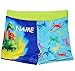 Produktbild Badehose / Badeshorts - " Arlo & Spot - Dinosaurier " - incl. Name - Größe 6 bis 7 Jahre - Gr. 122 bis 128 - für Jungen Kinder Badepants - Boxershorts Shorts mit Bein - Pants - Dino - " the good Dinosaur " - Urzeit Saurier / Butch - Apatosaurus - Boxershorts - Boxer / Badebekleidung - Badepanty