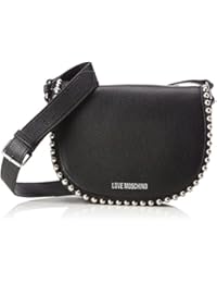 Love Moschino - Borsa Vitello Pebble Nero, Bolsos baguette Mujer, Negro (Black), 6x16x22 cm (B x H T)