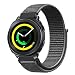 Produktbild Fintie Armband für Galaxy Watch 42mm / Galaxy Watch Active/Gear Sport/Gear S2 Classic - Premium Nylon atmungsaktive Uhrenarmband Ersatzband mit verstellbarem Verschluss, Schwarz