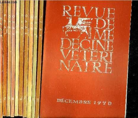 Download REVUE DE MEDECINE VETERINAIRE - LOT DE 12 NUMEROS DE L'ANNEE 1970 EN 11 VOLUMES - N°1 AU N°12 JANVIER A DECEMBRE 1970.