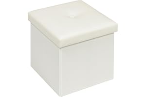 ‎BONLIFE Bonlife Stool with Storage Space Folding Storage Bench Storage Box Small Seat Box Folding Box with Lid 30 x 30 x 30 cm