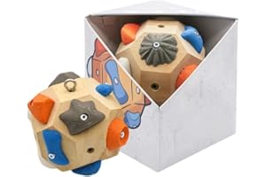 Aodejoy Handcrafted Boulder Block, Build Strength and Precision,Finger Training Tool for Climbers,Portable 3D Climbing Ball for Grip Strength Training,Wooden Climbing Balls,Gifts for Rock Climbers