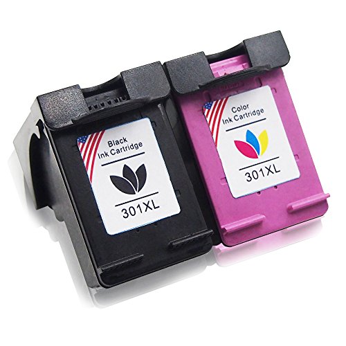 Toner Kingdom 2 Pack Wiederaufbereitet HP 301 XL Tintenpatronen für HP Deskjet 2540 2050 1000 1010 1050 1050a 1510 1512 1514 2054a 2510 2512 2514 2542 2543 2544 Envy 4500 4502 4504 4507 5530 5532 5534 5536 Officejet 2620 2622 2624 4630 4632 4634 4636 (1 Schwarz + 1 Tri-Colour)