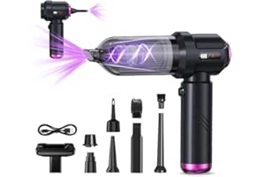 COMIUS SHARP Wydajny odkurzacz samochodowy, moc ssania 17000 Pa, odkurzacz ręczny z akumulatorem 6000 mAh, lekki odkurzacz przenośny do domu, samochodu, sierści zwierząt, czyszczenia sofy, klawiatury, funkcja dmuc