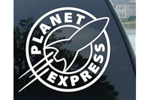 BARGAIN MAX DECALS PLANET EXPRESS - Futurama - Vinyl Decal Sticker #A1458 | Vinyl Color: White by BOSTON STICKS