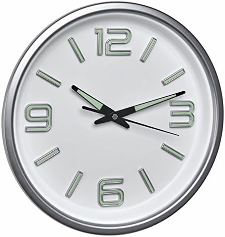 Blooming Weather Silent Clock, White