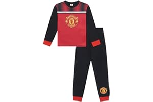Manchester United F.C Boys Pyjamas, MUFC PJ Set Ages 3 to 15 Years Old, Official Football Merchandise