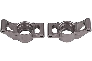 Dilwe 2 pcs RC Voiture arrière moyeu transporteurs, Alliage d'aluminium RC essieu arrière Porte-moyeu pour Traxxas X-MAXX 1/5 échelle RC Voiture Mise à Niveau pièce Accessoire(Gris Titane)