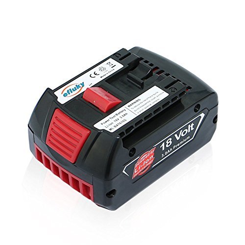 efluky 3000mAh 18V Power Tools Li-Ionen-Akku für Bosch BAT609 BAT609G BAT618 BAT619 BAT618G BAT619G