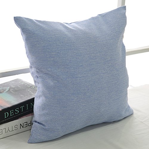 Deconovo 4er Pack Kissenbezüge Sofakissenbezug Kissenbezug Kissenhülle Hellblau 40×40 cm - 3