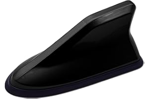 MIGIFTDY Car Shark Fin Antenne Universal Wasserdicht Und Staubdicht Punch-Free Blank AM/FM Verbessertes Signal mit Selbstklebender Basis Haifischflossen-Autoantennenabdeckung (Black)