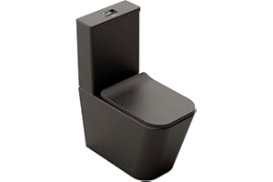 FOSSILNATURA Inodoro completo negro mate Florencia