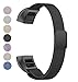 Produktbild Fitbit Alta HR Armband, BeneStellar Milanese Edelstahl Uhrenarmband Mailänder Magnetschleife Edelstahlband Ersatz Armband Für Fitbit Alta HR und Alta (Schwarz)