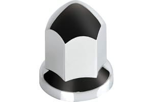 Set of 8 chrome bolt covers in abs Lampa Ø 27 mm | Rund sexkantshuvud, montering genom pressning på originalskruvar, OEM 9764