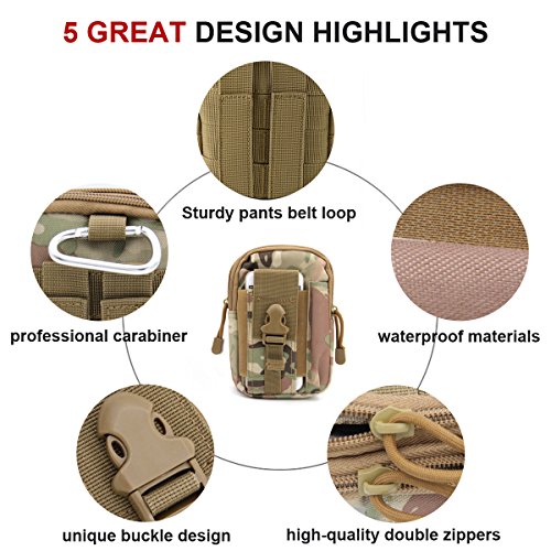Aodoor Outdoor Reisen Sport Taktische Tasche Bauchtasche, G¨¹rteltasche Handytasche Tasche Waist Bag-Multifunktional f¨¹r Camping Reise Wandern - 2