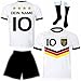 Produktbild Deutschland Trikot + Hose + Stutzen mit GRATIS Wunschname + Nummer + Wappen Typ #DV im EM / WM weiss - Geschenke für Kinder,Jungen,Baby,.. Fußball T-Shirt personalisiert als Weihnachtsgeschenk