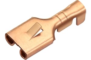 Heschen femmina spade rapida Splice capicorda 6.3 mm Crimp connettore non isolati 100 pz