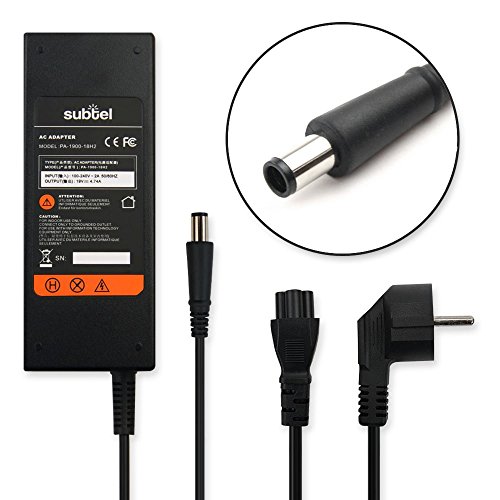 subtel® Qualitäts Ladegerät für HP G62 ProBook 450 430 Elitebook 8460 8440 2540 6930 8560 2560 HP G72 635 Probook 6450 6550 650 470 Compaq 6910 Presario (19V, 4,7A) Ladekabel Netzteil Reiseladegerät