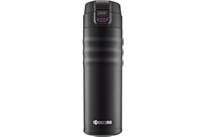 Izolowana butelka na wodę Kyocera z ceramiczną powłoką wewnętrzną, 12 godzin gorąca, 24 godziny na zimno, bez BPA, łatwe do czyszczenia, szczelne, 500 ml, czarny, MB-17F BK