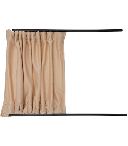 Rideaux Latéraux Pour Voiture Avant/arrière - Dimensions 50x39 Cm, Couleur Beige, Protection UV Et Intimité