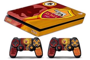 GAMESMONKEY Skin Compatibile per Ps4 SLIM - limited edition DECAL COVER ADESIVA Playstation 4 Slim BUNDLE (As Roma Ultra Calcio)