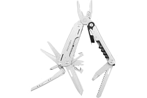 Roxon S801S STORM multiverktygstång | utomhus-multiverktyg, multiverktyg med extra bits-grupp och svart fodral med ficka för