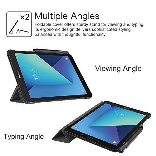 Fintie Samsung Galaxy Tab S3 9.7 Hülle – Ultra Schlank Superleicht Ständer Schutzhülle Cover Case Tasche mit Auto Schlaf / Wach Funktion und eingebautem S Pen Halter für Samsung Galaxy Tab S3 T820 / T825 (9,68 Zoll) Tablet-PC, Space Grau - 6