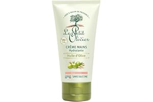LE PETIT OLIVIER- Crème Mains Hydratante - Huile D'Olive - Hydrate, Adoucit & Apaise - Peaux Sèches - 98% D'Origine Naturelle - Sans Silicone - Fabriqué en France - 75 ml